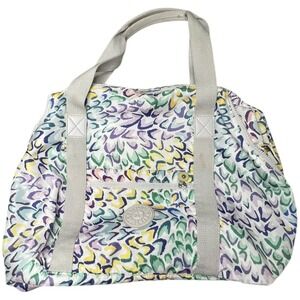 Kipling Art Medium Tote Bag Multicolor Leopard Print Nylon Travel Gym Handbag